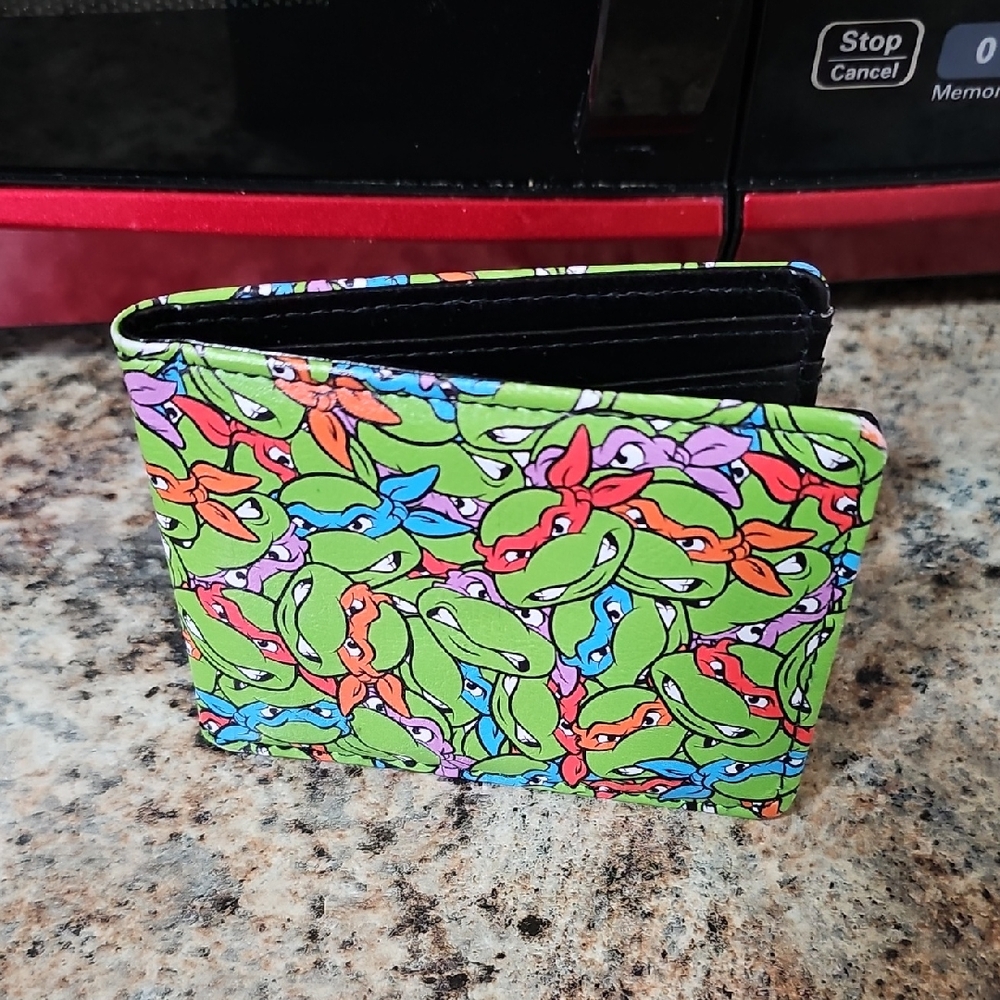 Teenage Mutant Ninja Turtles Green Pattern Bifold Wallet - Unbranded